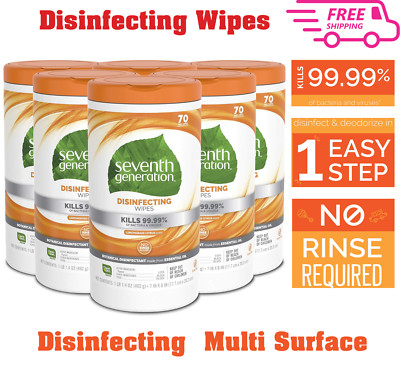Seventh Generation Disinfecting Multi Surface, Botanical Scent, 70 Ct, Pack of 6