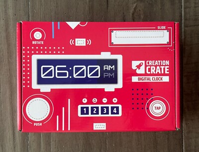 Creation Crate Challenger Project Digital Clock STEM Kit, Ages 10+