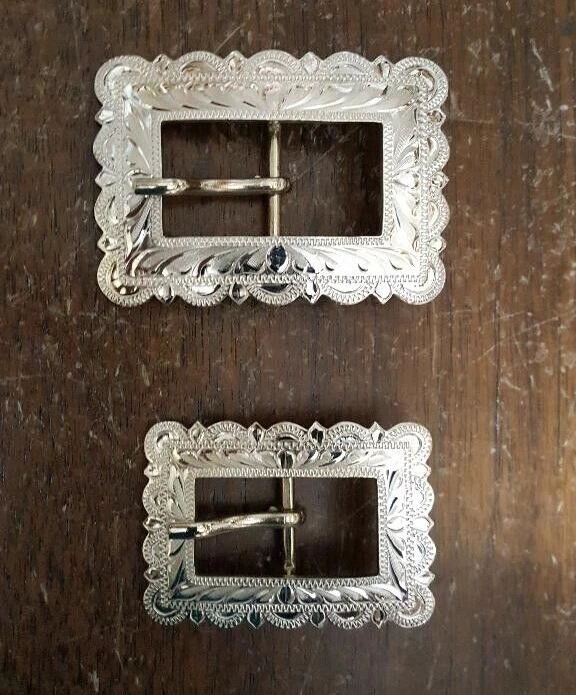 JT SILVERSMITHS Sterling Overlay bar buckles