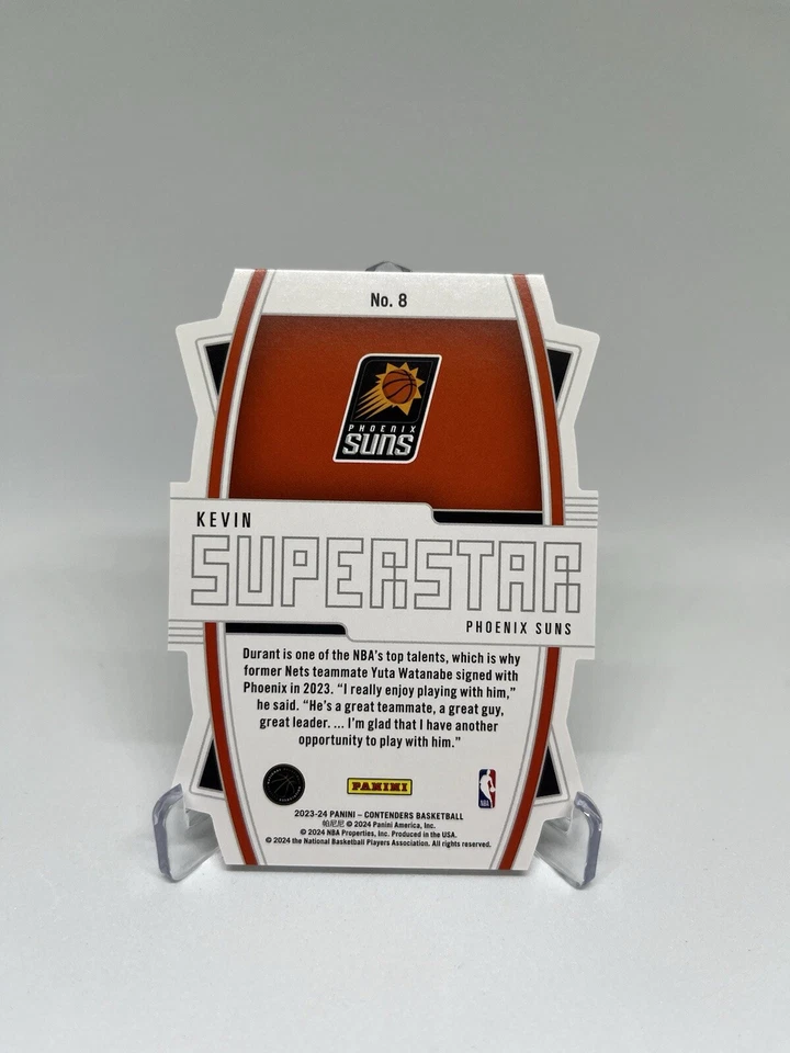 2023-24 Panini Contenders Kevin Durant 8 Die Cut Superstar Phoenix - Image 2 of 2