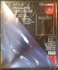 Ultra Pro: 9" x 11" Thick Magazine Toploaders 10ct Qty 3 COMIC NOT INCLUDED 
