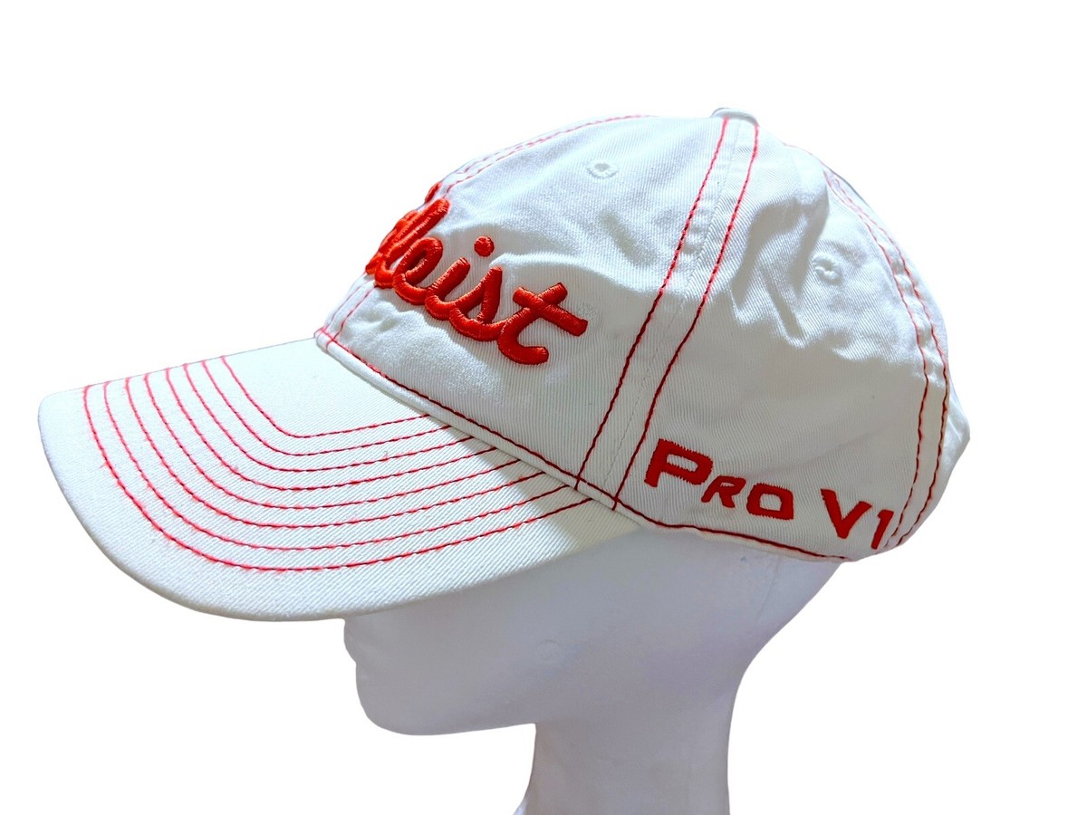 Titleist - Titleist × FOOTJOY × MicroStrategy非売品CAP Titleist Footjoy FJ White Red Striped Pro V1 Hat Adult