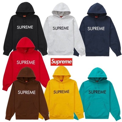 Supreme Capital Hooded Sweatshirt Red Size L Brand New Opened Bag