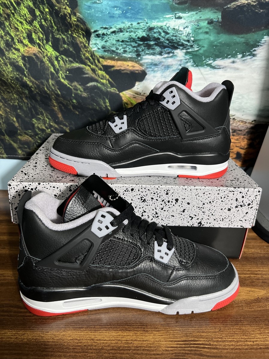 Nike Air Jordan 4 Retro Bred Reimagined GS Size 5.5Y (FQ8213 Nike Air Jordan 4 Retro Bred Reimagined GS Size 5.5Y (FQ8213