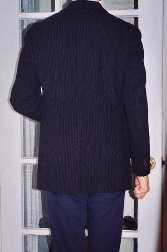 Boglioli 3-Roll-2 Soft Blazer | Black w/ Stripes | 40R/M | à la Drake's, Zegna - Picture 4 of 9