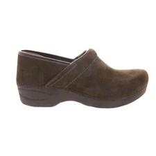 Dansko Chocolate Brown Suede Leather Clogs Size 38/7.5-8 US