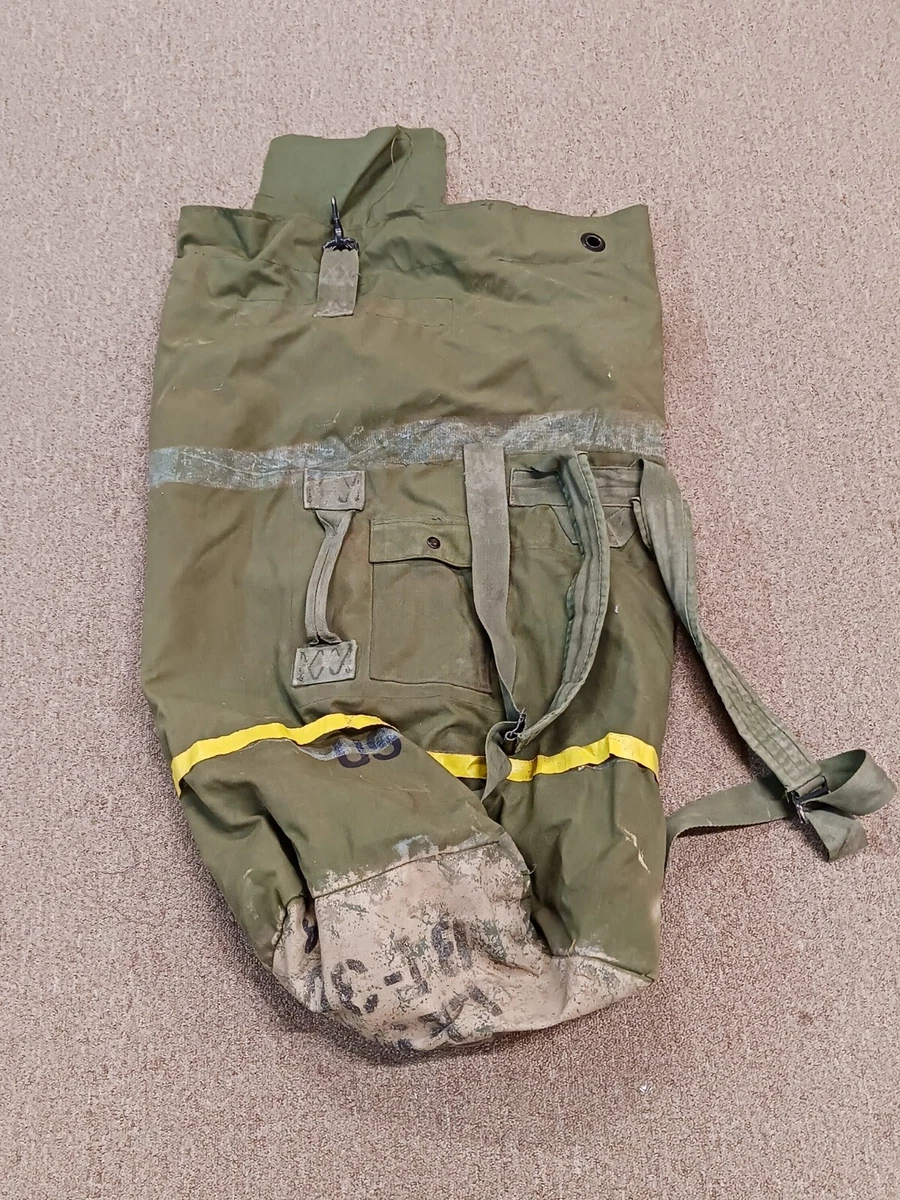 Military Duffle Bag OD Green Nylon Sea Bag Carry Straps Army Luggage USGI