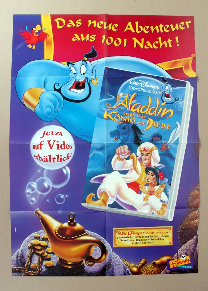 ALADDIN und der König der Diebe * Walt Disney VIDEO-POSTER A1 84x60cm  PROMO  - Bild 1 von 1