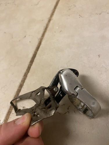 Campagnolo RECORD 10-Speed Clamp-On Compact DOUBLE Front Derailleur RUST - Picture 7 of 7