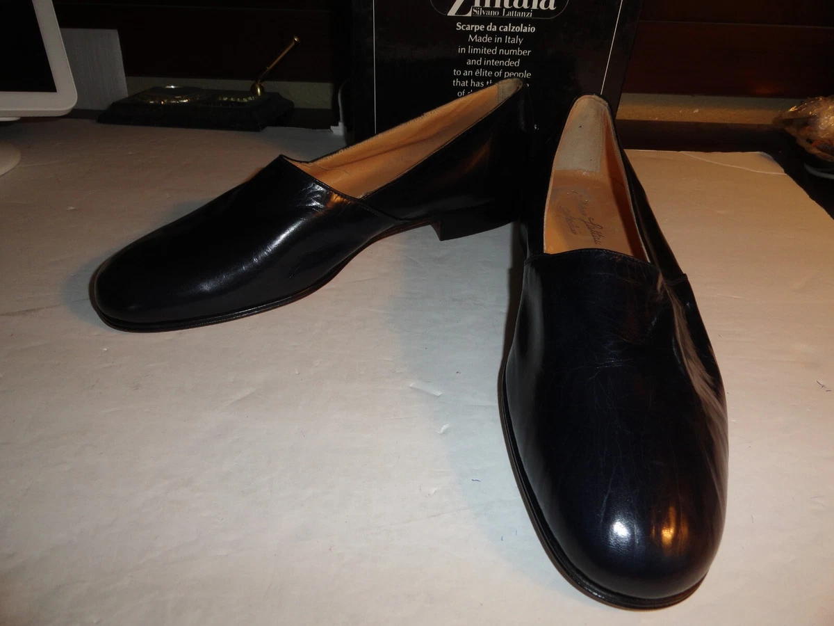 $899 nib SILVANO LATTANZI made in italy black opera shoes size us 7.5 m