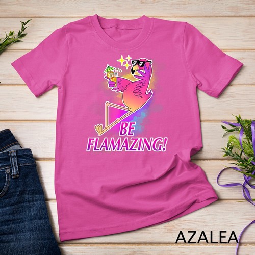 Camiseta Pink Flamingo Be Flamazing Divertida Flamingo Regalo Unisex - Imagen 2 de 15