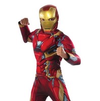 Boys Official Captain America: Civil War Iron Man Fancy Dress Costume 8-10 Years Boys Official Captain America: Civil War Iron Man Fancy Dress Costume 8-10 Years