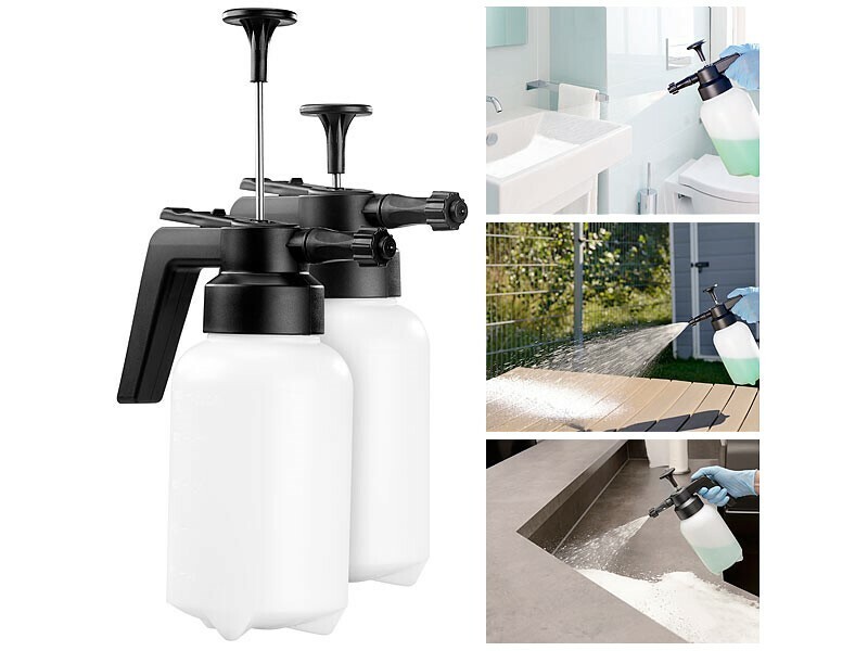 Double vaporisateur à mousse 1 L en Pe injecté avec trois jets de précision