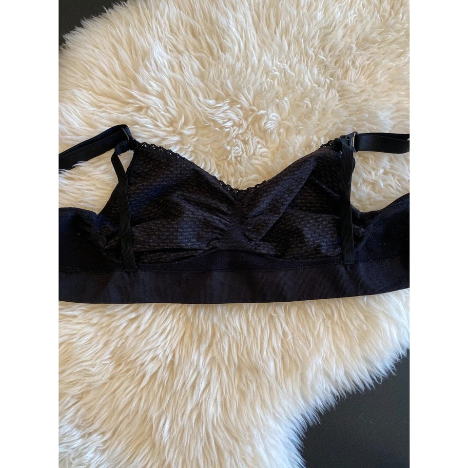 Sujetador de maternidad de enfermería elástico sin costuras Anita talla pequeña punto negro 5097 Foto 3 de 4