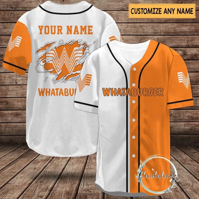 Personalized Whataburger Baseball Shirt, Whataburger Jersey Shirt S-5XL
