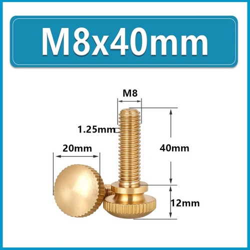 Brass Knurled Thumb Screws Hand Grip Knob Bolts M3 M4 M5 M6 M8 M10 Step Bolt - Picture 64 of 74