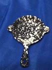 Vtg Wagner Enameled Cast Iron Skillet Ashtray White Black Splatterware