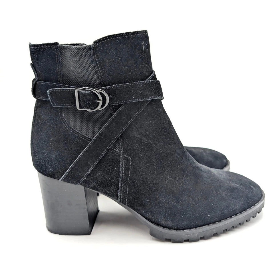 Botín impermeable Blondo Tamzin punta almendra para mujer gamuza negra talla US9,5 M EU40 Foto 3 de 4