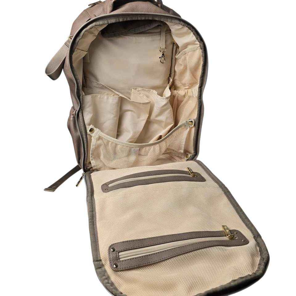 Itzy Ritzy Large Boss Cream Backpack Diaper Bag Plus Changing Pad - Image 4 of 4