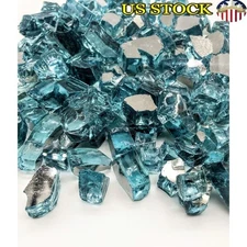 Reflective Fire Glass 10lbs Fire Pit Indoor Outdoor Clean Low Maintenance New