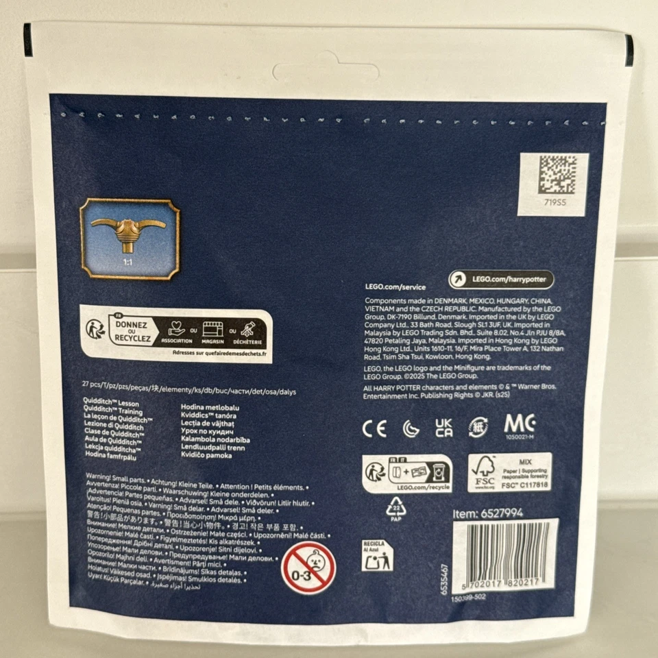 Lego Harry Potter Pack Set ~ 30706 ~ Quidditch Lesson ~ Age 6+ ~ 27 pieces - Image 2 of 2