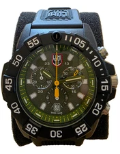 Luminox Navy SEAL Men's Watch Chronograph Carbonox Quartz Green Dial XS.3597