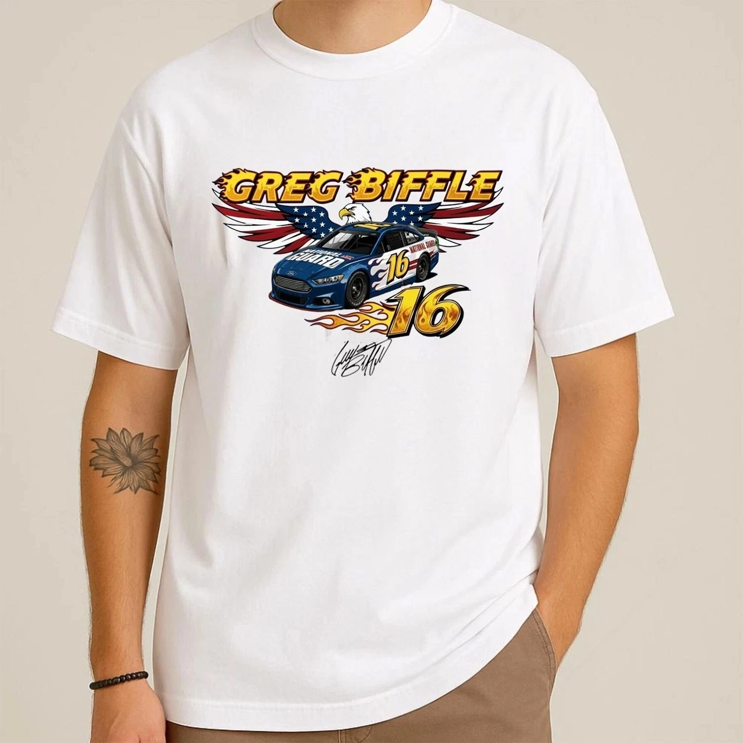 Greg Biffle The Biff 1969-2025 Signature Tshirt