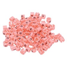 100 Pack Clothes Hanger Marker Number 42 Size Tag Fit 3mm Rod Pink