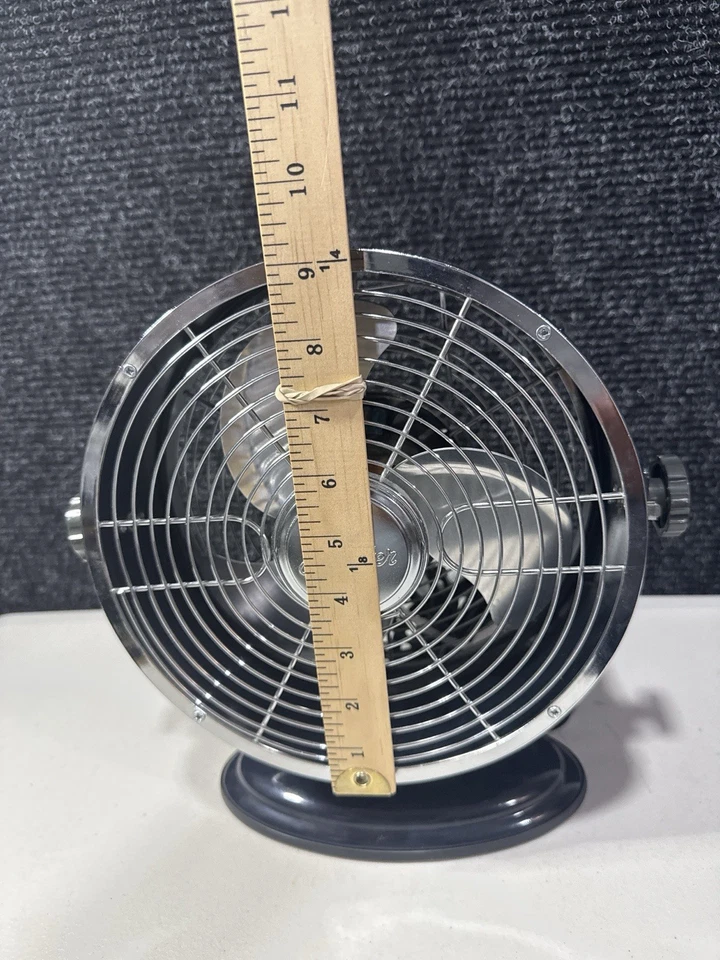 Hunter Retro Desk Fan Model 90409 10” Metal Tabletop Portable 2-Speed VTG Style - Image 2 of 4