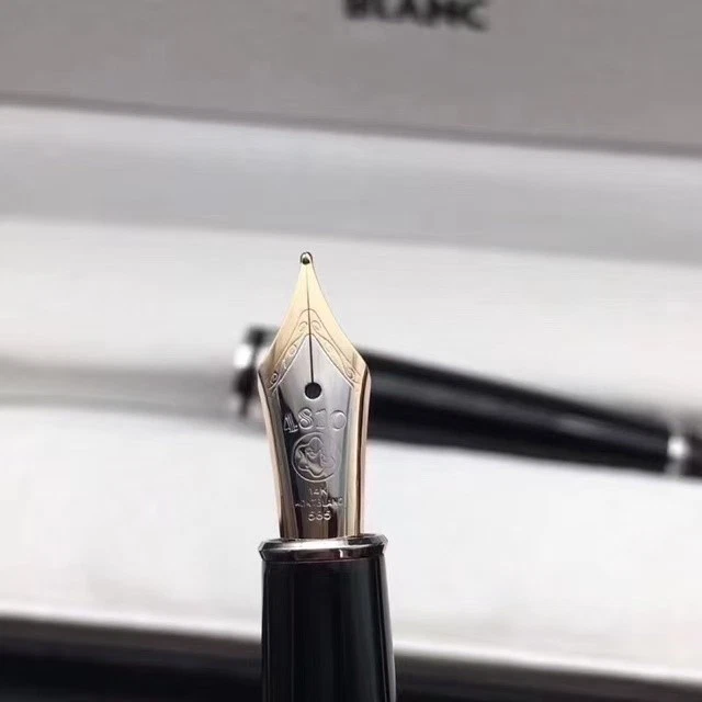 Caneta-tinteiro Montblanc Luxury Classic 4810 preta corpo assinatura nova - Imagem 2 de 4