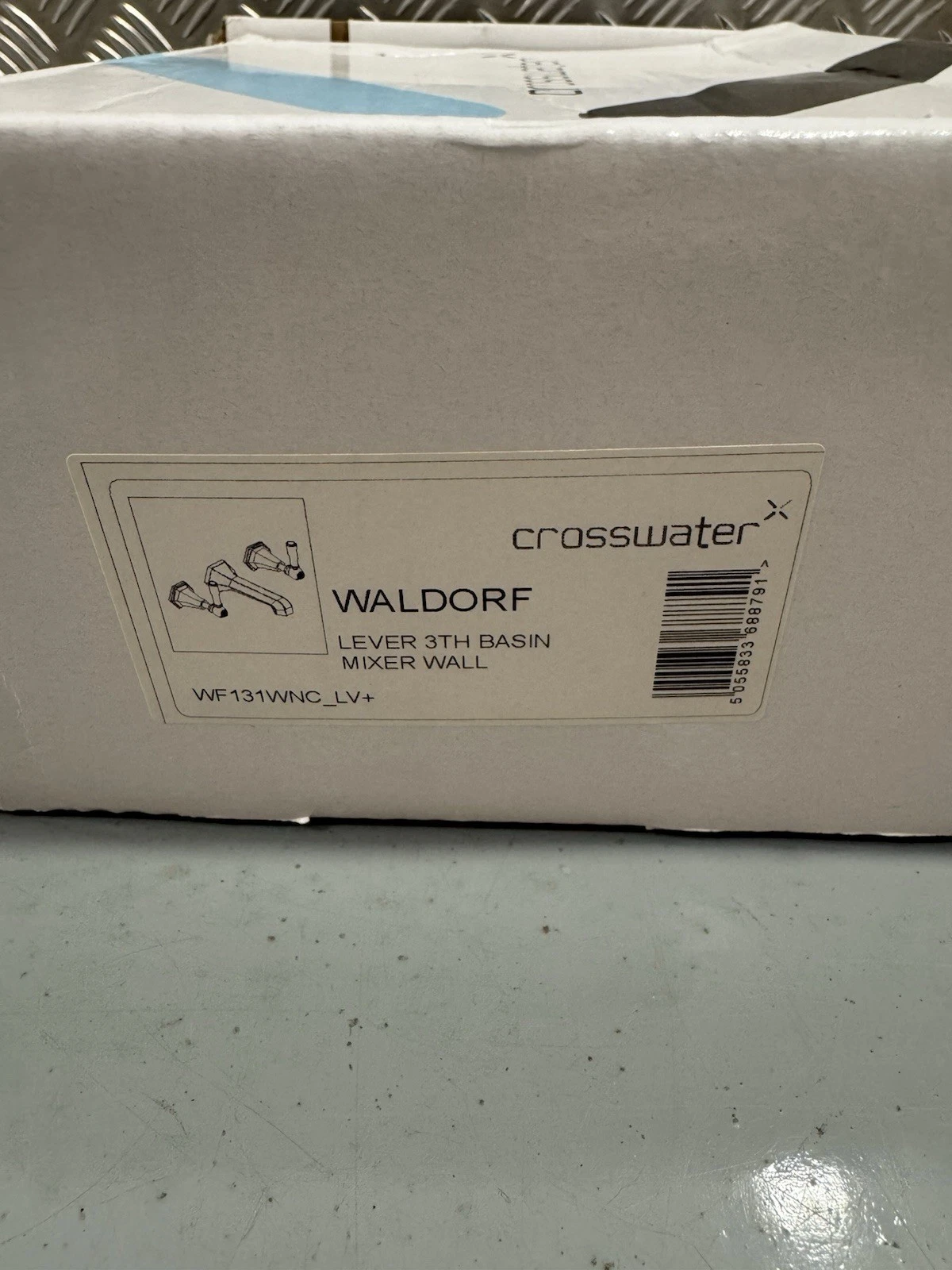 Crosswater Waldorf Lever 3TH Basin Mixer Wall Mounted Chrome White Brand New 2