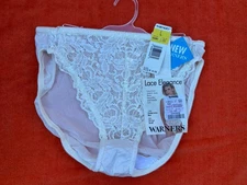 Vintage Warner's "Lace Elegance" Hi-Cut Panty Size Large New w/ tags