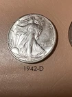 1942-D Silver Walking Liberty Half Dollar Brilliant Uncirculated Coin in Photos!