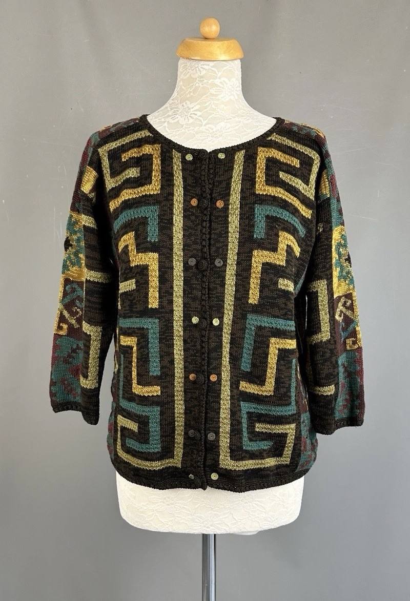 Peruvian Connection Aztec Patterned Pima Cotton C… - image 1