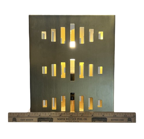 RARE / HTF Nate Berkus Triangular Brass / Bronze Finish Accent / Table Lamp - Picture 5 of 11