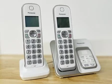 Panasonic KX-TGD532W Cordless Phone w/ Digital Answering Machine & 2 Handsets