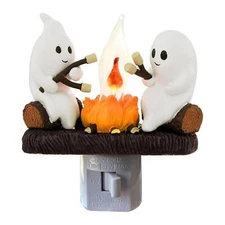 Ghost Campfire Flickering Nightlight Fire Marshmallow Night Light Halloween Lamp
