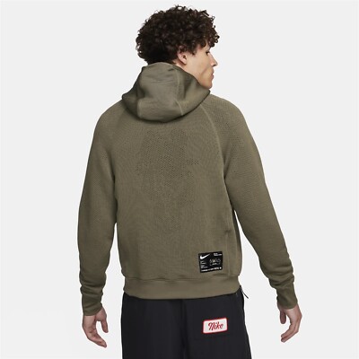 nikelab fleece hoodie olive grey