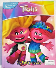 DreamWorks Trolls Band Together My Busy Books - Storybook, 10 figurines, playmat