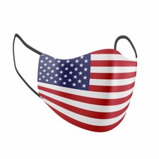 American Flag Red White Blue Adult Face Mask