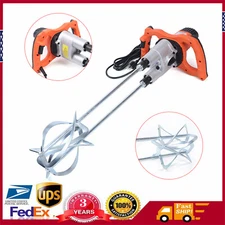 1800W Electric Mortar Mixer Double Paddle 2 Speed Cement Grout Concrete Mixer