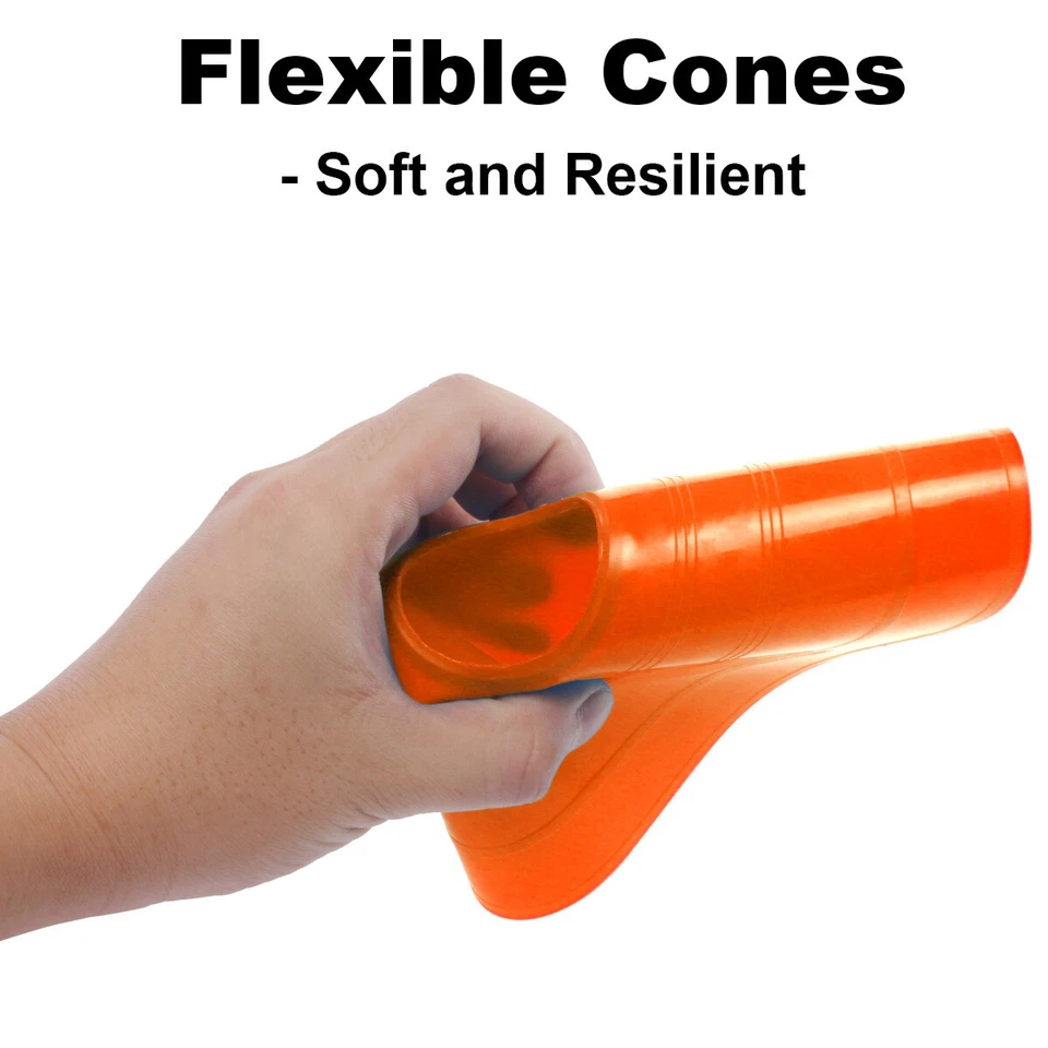 60 Piezas Conos de Disco de Fútbol Fútbol Agilidad Entrenamiento Campo Marcado Ayuda con Bolsa de Transporte Foto 2 de 4