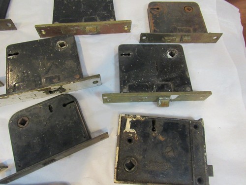 22 Assorted Antique Mortise Lock Cases Architectural Salvage lot - Picture 10 of 12