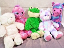 Lot 5 Build A Bear Green Frog Pastel Swirl Cat Octopus Bear Candy Llama - Lot E