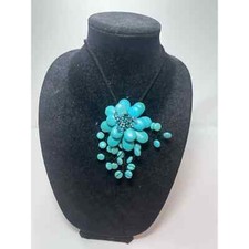 Handmade Natural Turquise flower necklace