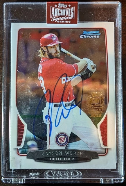JAYSON WERTH 2023 Topps Archives Signature 2013 Bowman Chrome AUTO 1/1 Nationals
