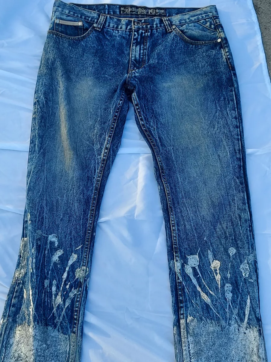 Jeans with hotsell paint on them