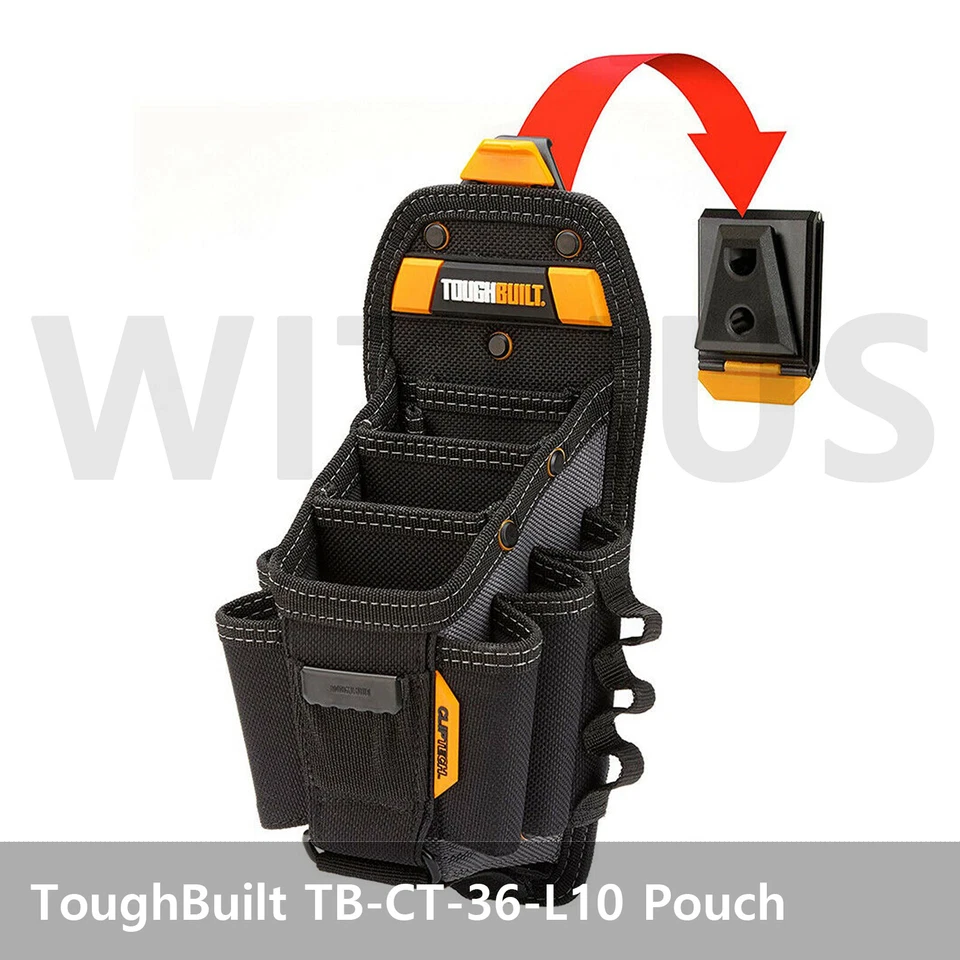 ToughBuilt TB-CT-36-L10 Technician 10 Pocket Pouch Large - 15 Pockets & Loops=
