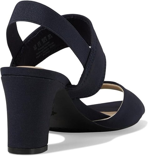LifeStride Size 8.5 Women's Fiona Slingbacks Heeled Sandal LuxNavy Texture NEW - 第 5/12 張圖片