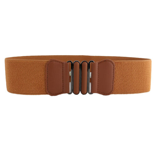 Women Ladies Stylish Clasp Metal Buckle Stretchy Belt Elastic Corset Waist Band - Picture 3 of 6